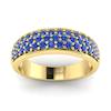 Blue Sapphire Yellow Gold Eternity Ring Glitterati