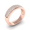White Sapphire Rose Gold Eternity Ring Glitterati