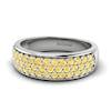 Yellow Sapphire White Gold Eternity Ring Glitterati
