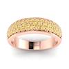 Yellow Sapphire Rose Gold Eternity Ring Glitterati