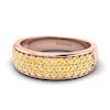 Yellow Sapphire Rose Gold Eternity Ring Glitterati
