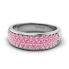 Pink Sapphire White Gold Eternity Ring Glitterati