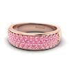 Pink Sapphire Rose Gold Eternity Ring Glitterati