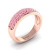 Pink Sapphire Rose Gold Eternity Ring Glitterati