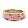 Pink Sapphire Yellow Gold Eternity Ring Glitterati