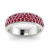 Ruby White Gold Eternity Ring Glitterati