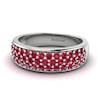 Ruby White Gold Eternity Ring Glitterati