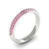 Pink Sapphire White Gold Eternity Ring Melody