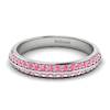 Pink Sapphire White Gold Eternity Ring Melody