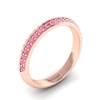 Pink Sapphire Rose Gold Eternity Ring Melody