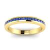 Blue Sapphire Yellow Gold Eternity Ring New Moon