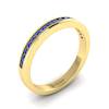 Blue Sapphire Yellow Gold Eternity Ring New Moon