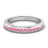 Pink Sapphire White Gold Eternity Ring New Moon
