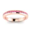 Pink Sapphire Rose Gold Eternity Ring New Moon