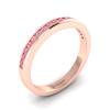 Pink Sapphire Rose Gold Eternity Ring New Moon