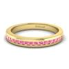 Pink Sapphire Yellow Gold Eternity Ring New Moon