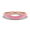 Pink Sapphire Rose Gold Eternity Ring Que Sera