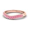 Pink Sapphire Rose Gold Eternity Ring Que Sera