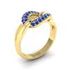 Blue Sapphire Yellow Gold Eternity Ring Oasis