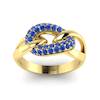 Blue Sapphire Yellow Gold Eternity Ring Oasis