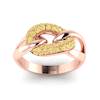 Yellow Sapphire Rose Gold Eternity Ring Oasis