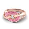 Pink Sapphire Rose Gold Eternity Ring Oasis