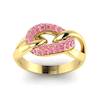 Pink Sapphire Yellow Gold Eternity Ring Oasis