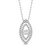 Diamond White Gold Fine Gemstone Necklace Horus