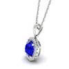 Blue Sapphire White Gold Fine Gemstone Necklace Juliet