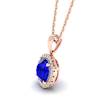 Blue Sapphire Rose Gold Fine Gemstone Necklace Juliet