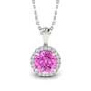Pink Sapphire White Gold Fine Gemstone Necklace Juliet