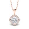 Diamond Rose Gold Fine Gemstone Necklace Levin