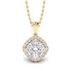 Diamond Yellow Gold Fine Gemstone Necklace Levin