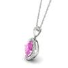 Pink Sapphire White Gold Fine Gemstone Necklace Levin
