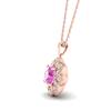 Pink Sapphire Rose Gold Fine Gemstone Necklace Santorini