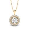 Diamond Yellow Gold Fine Gemstone Necklace Aura