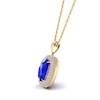 Blue Sapphire Yellow Gold Fine Gemstone Necklace Milky Way