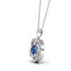 Blue Sapphire White Gold Fine Gemstone Necklace Dreamtime