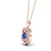 Blue Sapphire Rose Gold Fine Gemstone Necklace Dreamtime