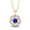 Blue Sapphire Yellow Gold Fine Gemstone Necklace Dreamtime