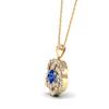 Blue Sapphire Yellow Gold Fine Gemstone Necklace Dreamtime
