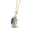 Blue Sapphire Yellow Gold Fine Gemstone Necklace Corona