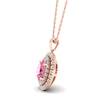 Pink Sapphire Rose Gold Fine Gemstone Necklace Corona