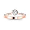 Designer Engagement Ring Freesia Rose Gold