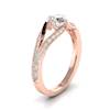 Designer Engagement Ring Peony Rose Gold