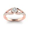 Designer Engagement Ring Peony Rose Gold