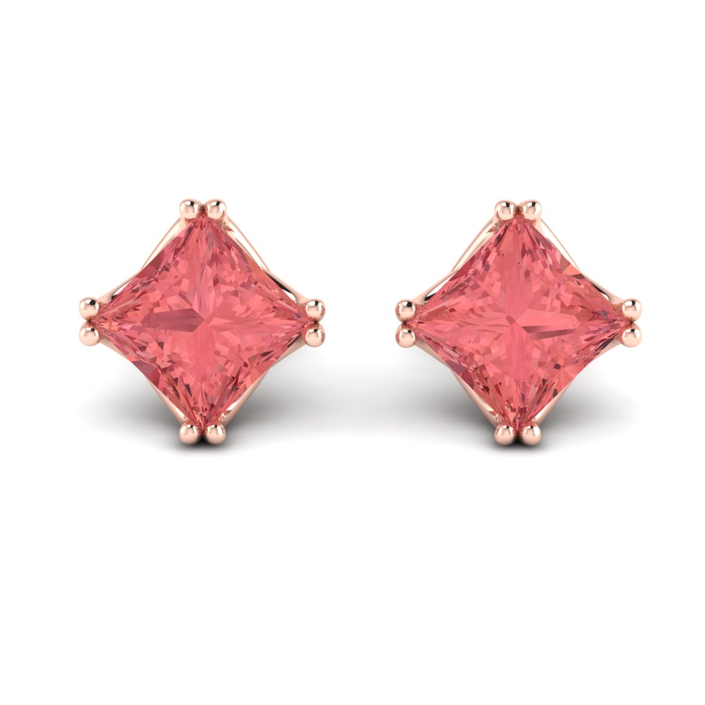 Padparadscha Rose Gold Braid Square Design