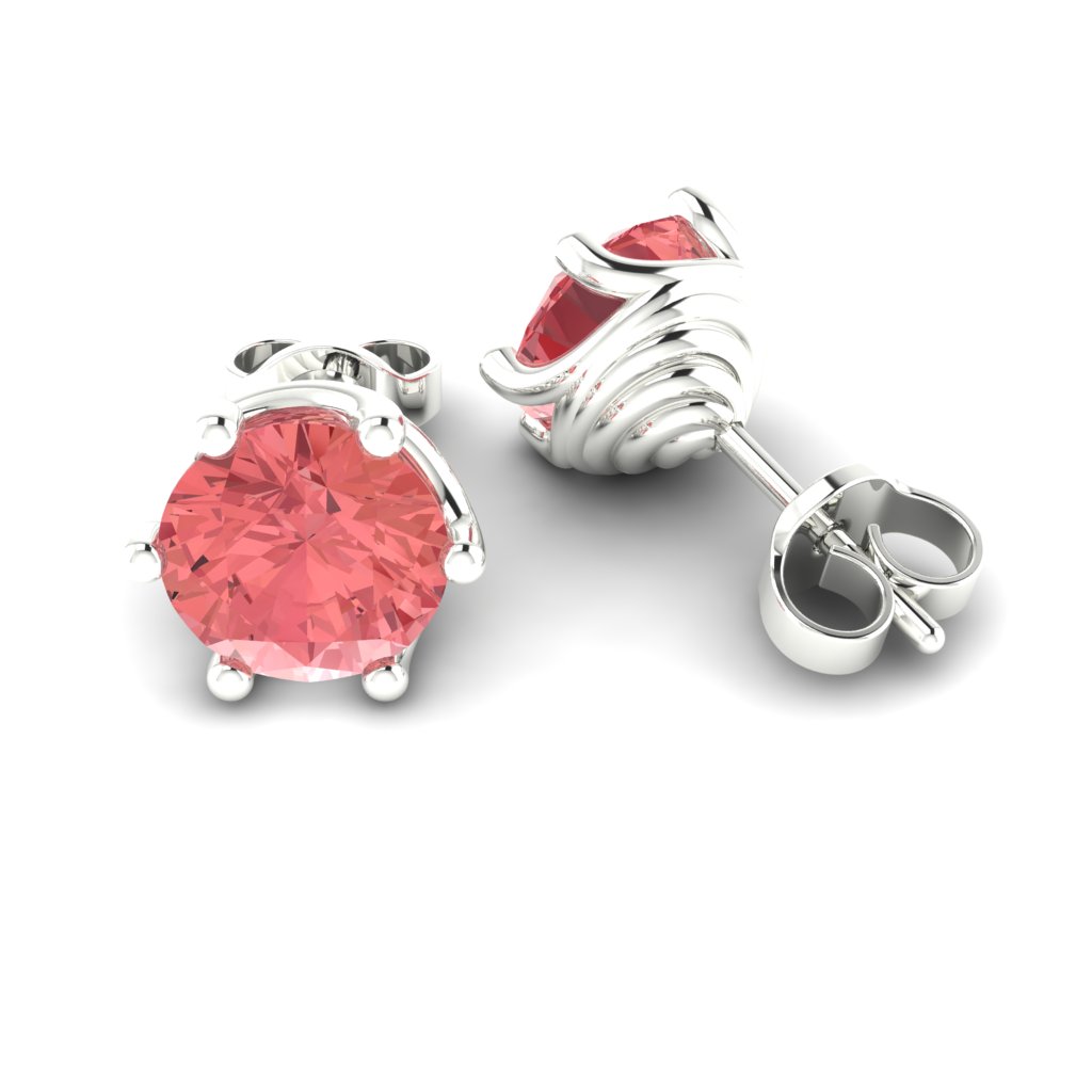 Padparadscha Sterling Silver Eye of Cyclone Design