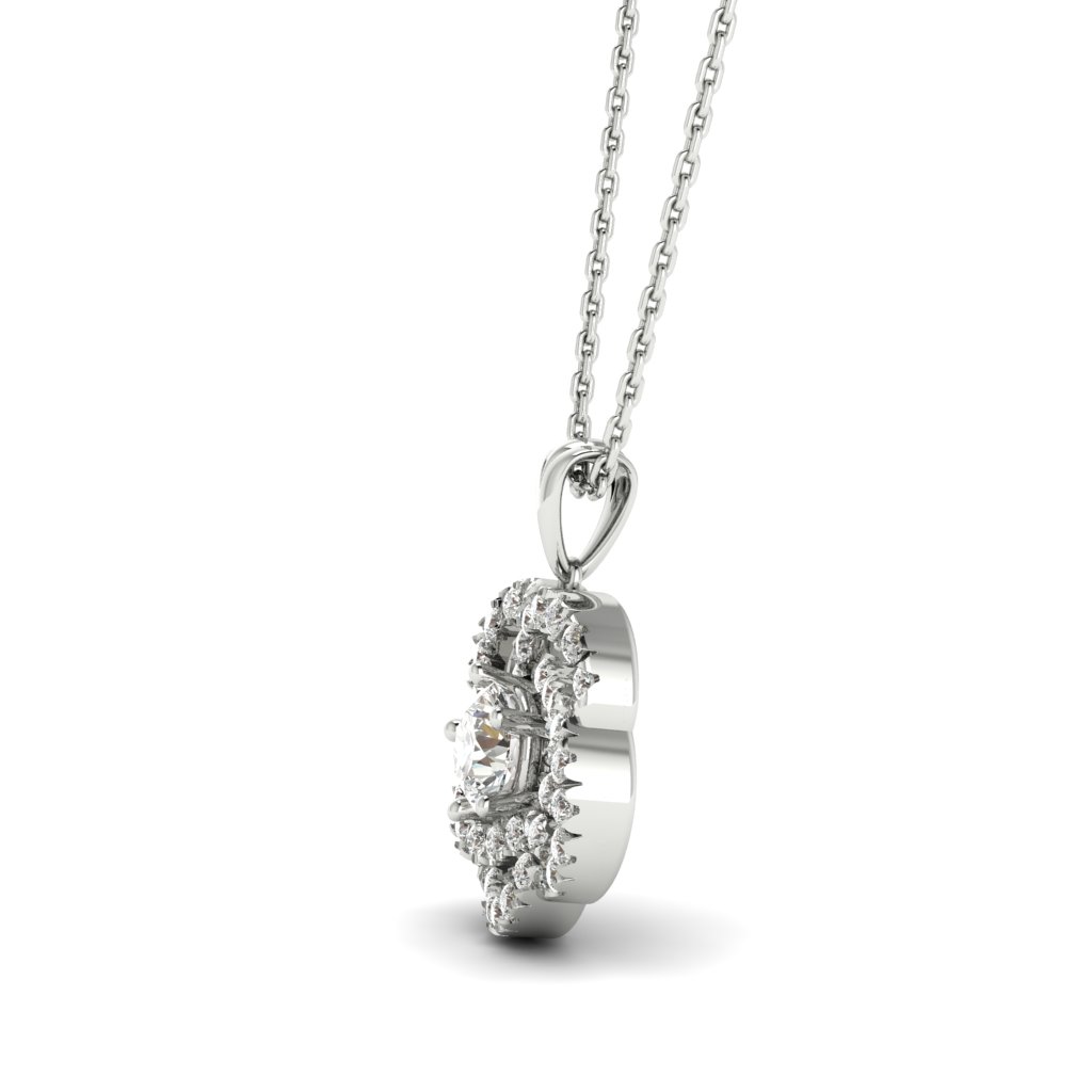 Diamond White Gold Fine Gemstone Necklace Dreamtime