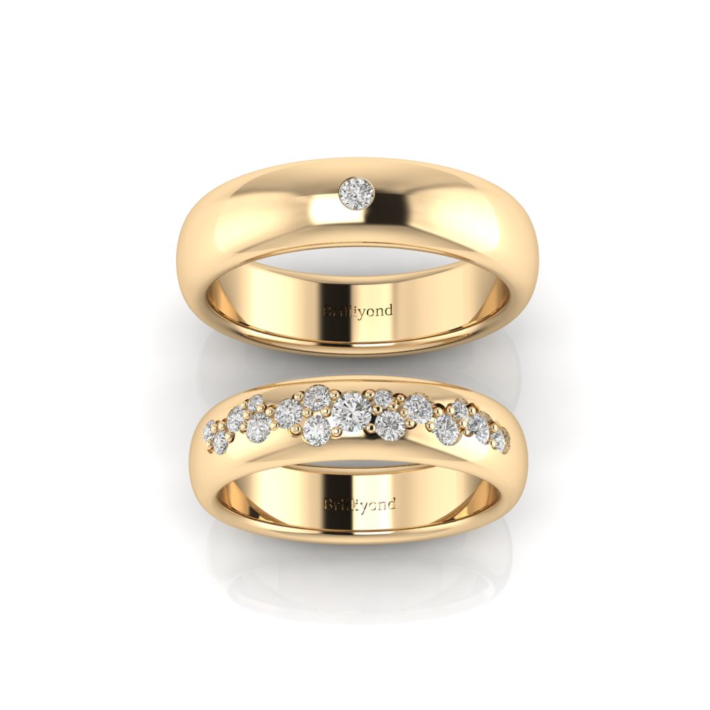 Yellow Gold Wedding Ring Set Lorel